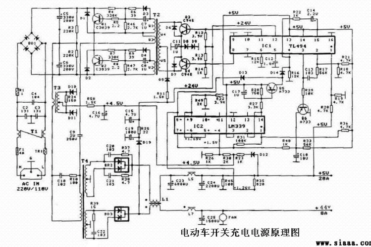 电动车充电器电路