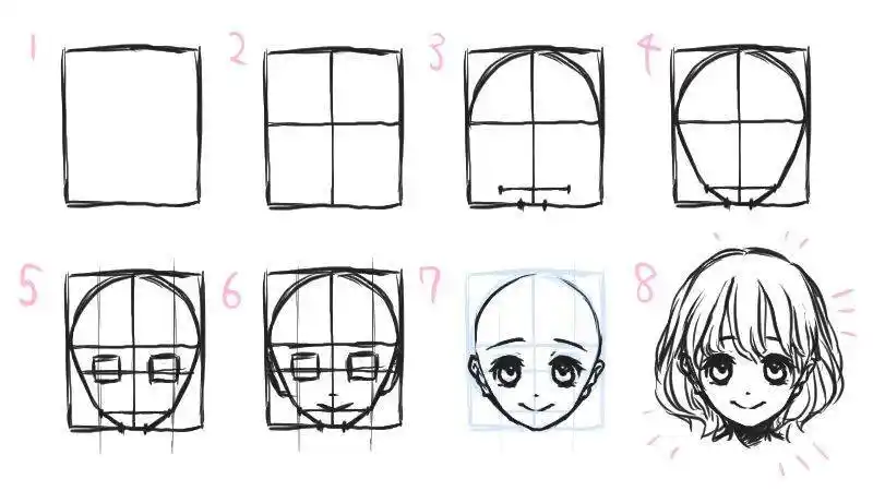 动漫女生正脸怎么画教你二次元女生正脸的画法教程