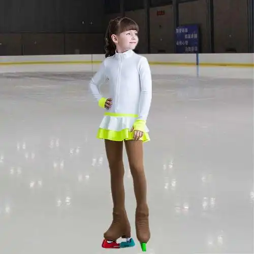 女童花样滑冰表演服滑冰训练服加绒儿童溜冰比赛服装花滑成人定制