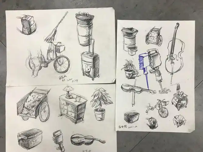 速写/11月24号道具类训练ba组