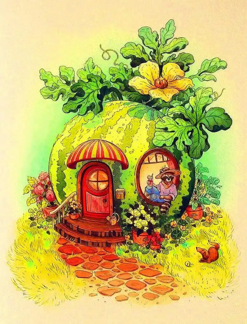 儿童画开脑洞素材96奇思妙想创意房子 可临摹可借鉴脑洞大开的创意