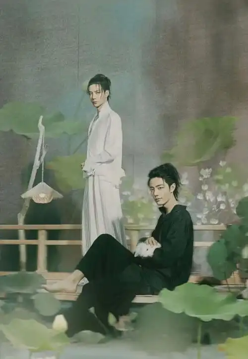 肖战王一博时尚芭莎拍摄图片