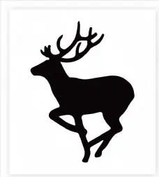 鹿剪影