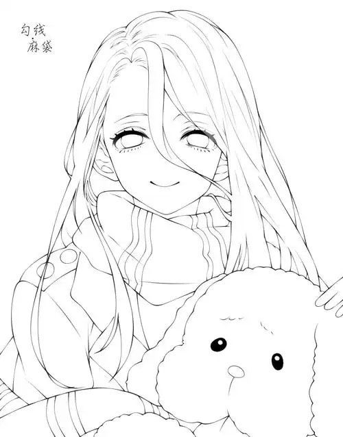 动漫日韩插画之初次描线线稿,线稿初体验_艺学绘