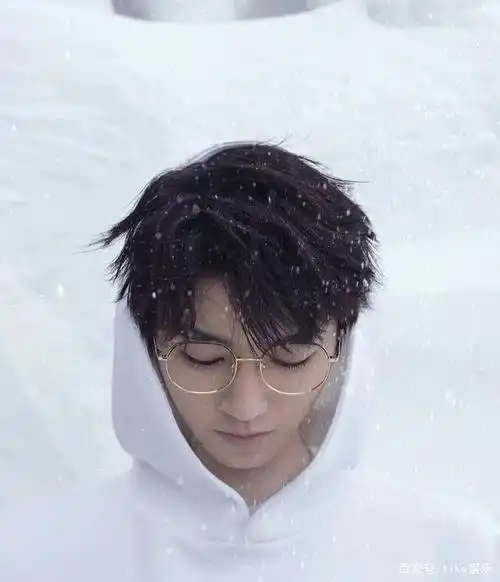 王俊凯堆雪人画面唯美,和柴犬漫步雪地之间,独自远眺