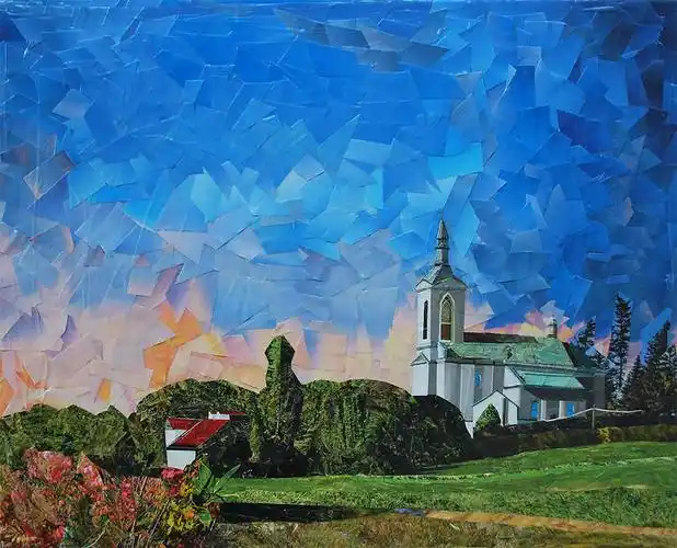 纸上的城市景观波兰艺术家albintalik拼贴画艺术2