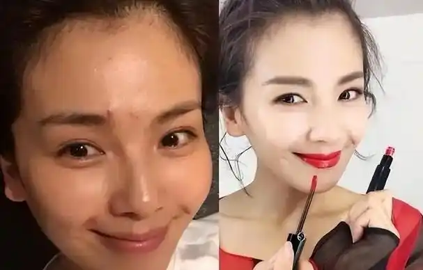 女星不化妆也毫无气质可言?看了妆前妆后对比,瞬间心理平衡很多