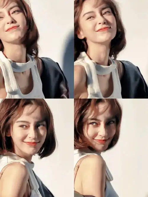 近日,angelababy杨颖,肩上短发最新造型曝光.