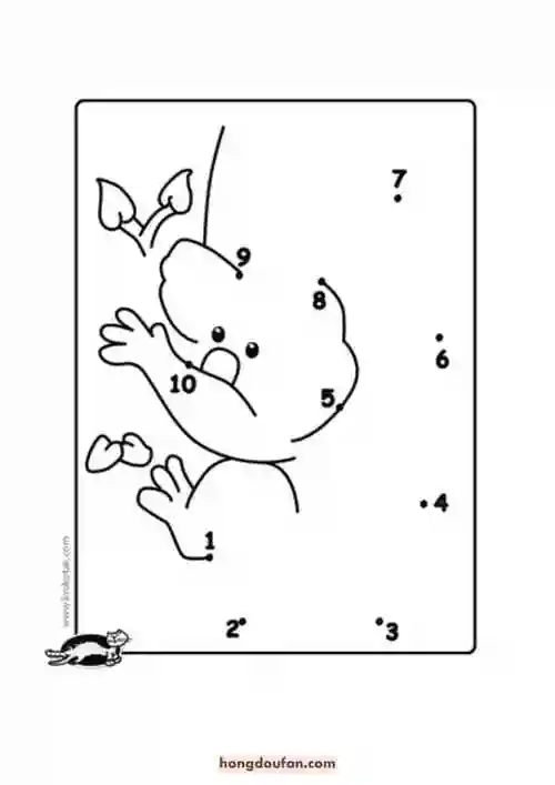 把数字连起来按照对称图形图色-红豆饭小学生简笔画大全