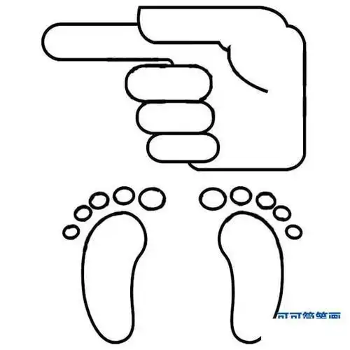 手和脚简笔画幼儿