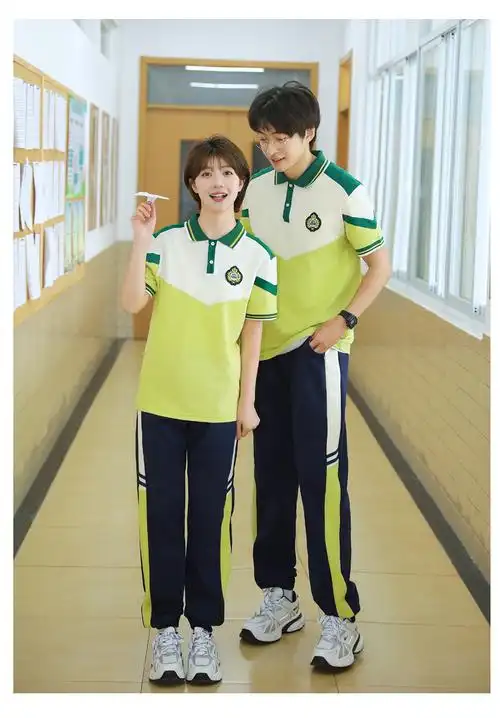 实拍情侣装夏装学生班服短袖 裤子 套装70 - 17网