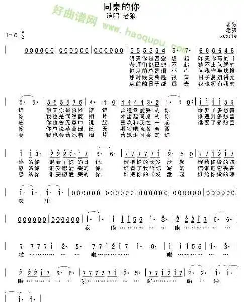 跪求 同桌的你 这首歌的口琴曲谱!