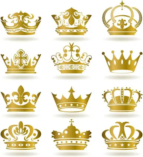 不同的金皇冠矢量素材