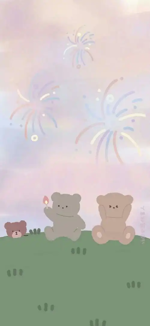 唯美可爱小熊手机壁纸