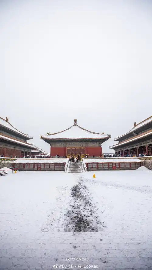 故宫的雪##故宫雪景##故宫雪景大片##故宫白雪红墙的氛围感
