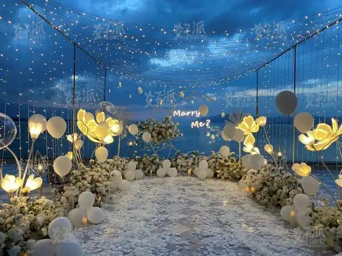 珠海海边生日派对布置图片珠海海边生日场景布置案例图