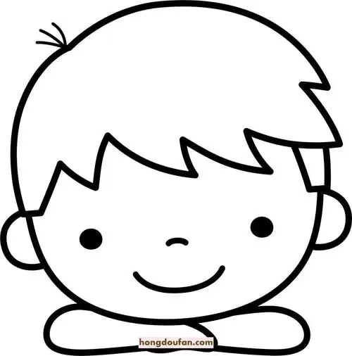 10张可爱的小朋友卡通儿童简笔画读书护齿学游泳要怎么画