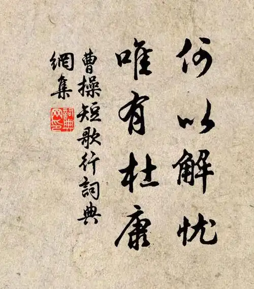 何以解忧唯有杜康