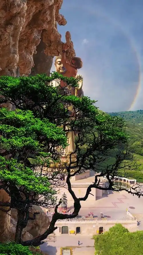 灵山大佛,见者好运"愿众生平安吉祥 "心诚则灵 "佛渡有缘人