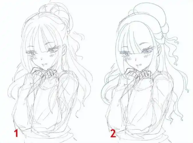 动漫人物头发绘画教程!