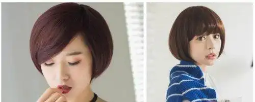 波波头短发发型图片10》这款发型一看便知道是经过碎发修剪处理的