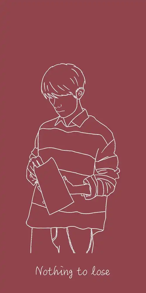 易烊千玺手绘线条手机壳