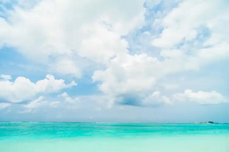 漂亮,热带,马尔代夫,岛屿,海洋,蓝色背景,天空,背景,向上,彩色,处理