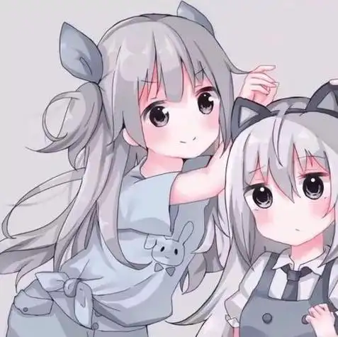 动漫版闺蜜头像你是我的塑料姐妹花