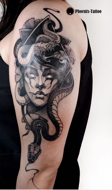 2020最新美杜莎纹身图案大全男女18