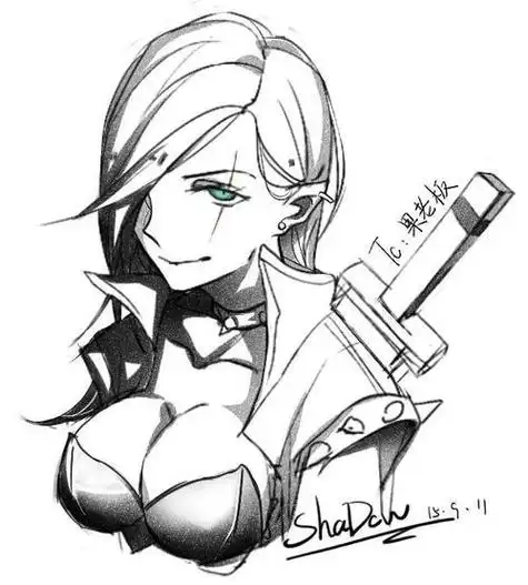 lol卡特琳娜简笔画