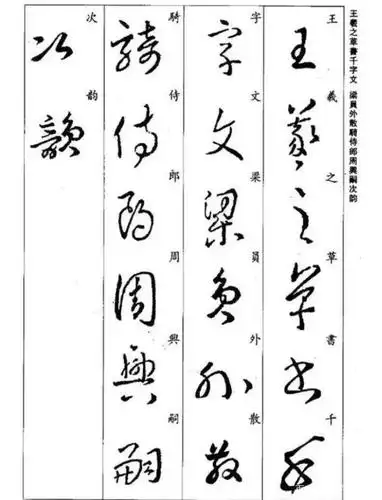 王羲之草书《千字文》,古今对译,高清珍藏版