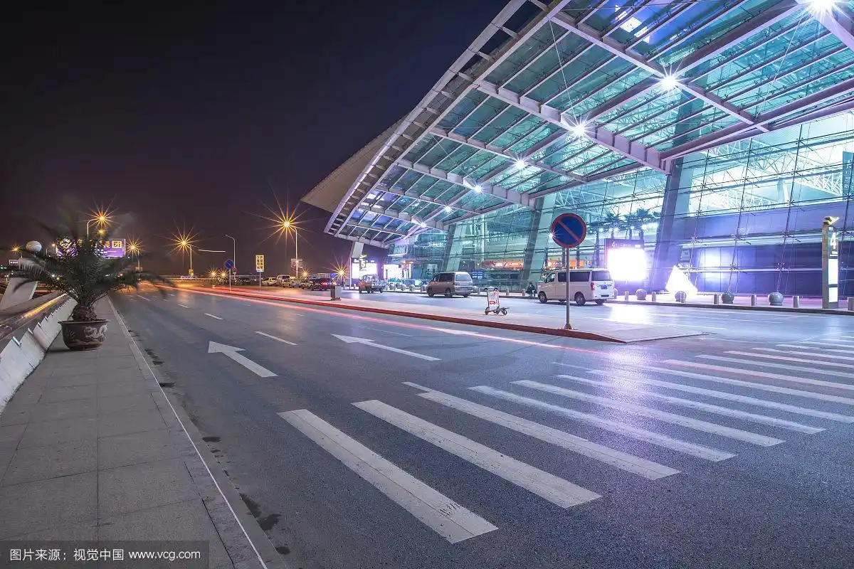 机场的夜景