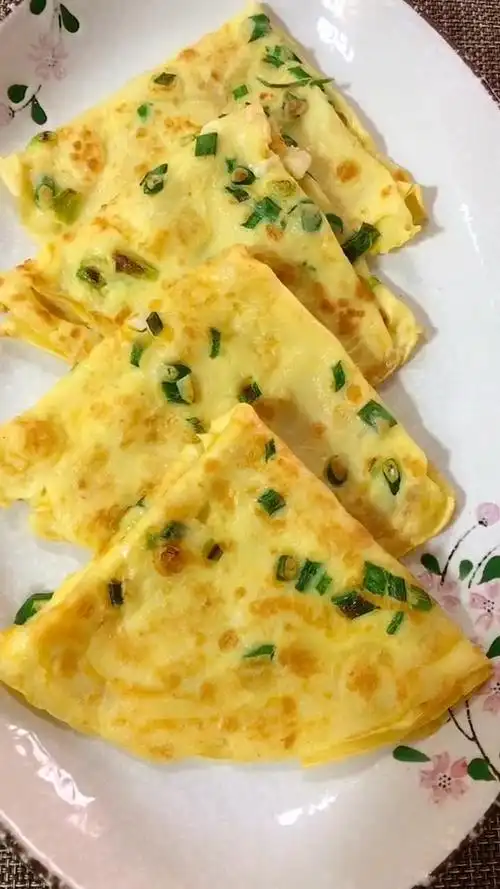 葱花鸡蛋饼,十分钟可以搞定的早餐