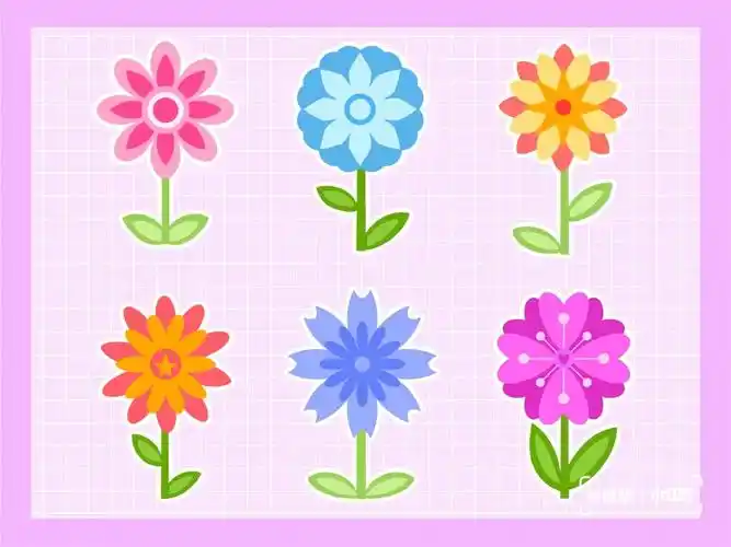 55花朵简笔画手帐素材绘画过程