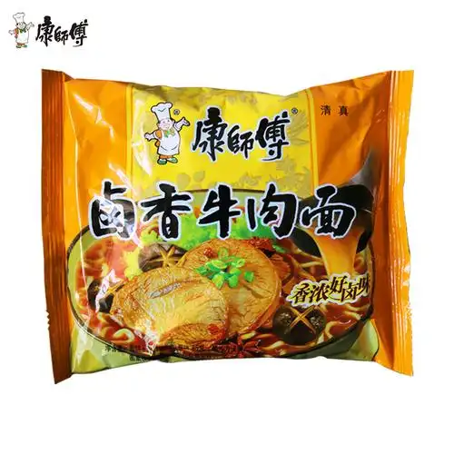 康师傅方便面卤香牛肉面104克袋装香浓卤味泡面速食冲泡方便面