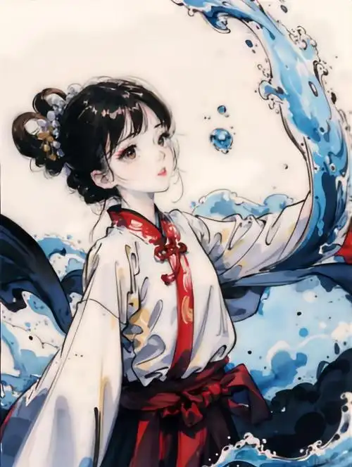 二次元水墨汉元素