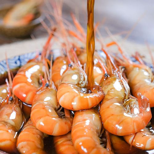 禾澹熟醉虾蒜蓉即食大虾熟食高品质非生腌虾尾/盒 黄油蒜蓉中虾*2