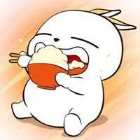 可爱流氓兔微信头像白色带字流氓兔头像图片点击鼠标右键下载