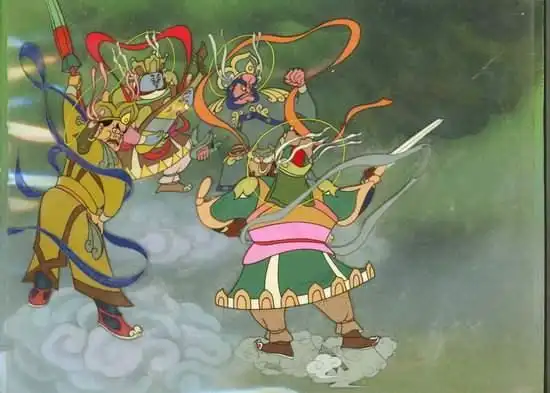 南天门部署着托塔天王李靖,哪吒和十万天兵天将