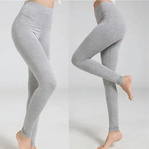 秋裤女单件纯棉线裤打底裤长裤薄款修身棉裤衬裤大码保暖裤黑色紫色