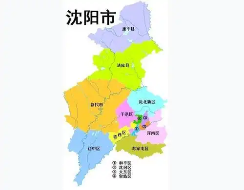 下面地图表示了沈阳市在中国东北地区的位置.
