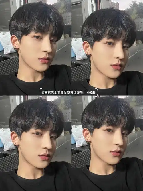 75韩式纹理碎盖超级温柔的发型男生都能烫