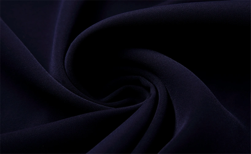 藏蓝色假两件拼接连衣裙中长款