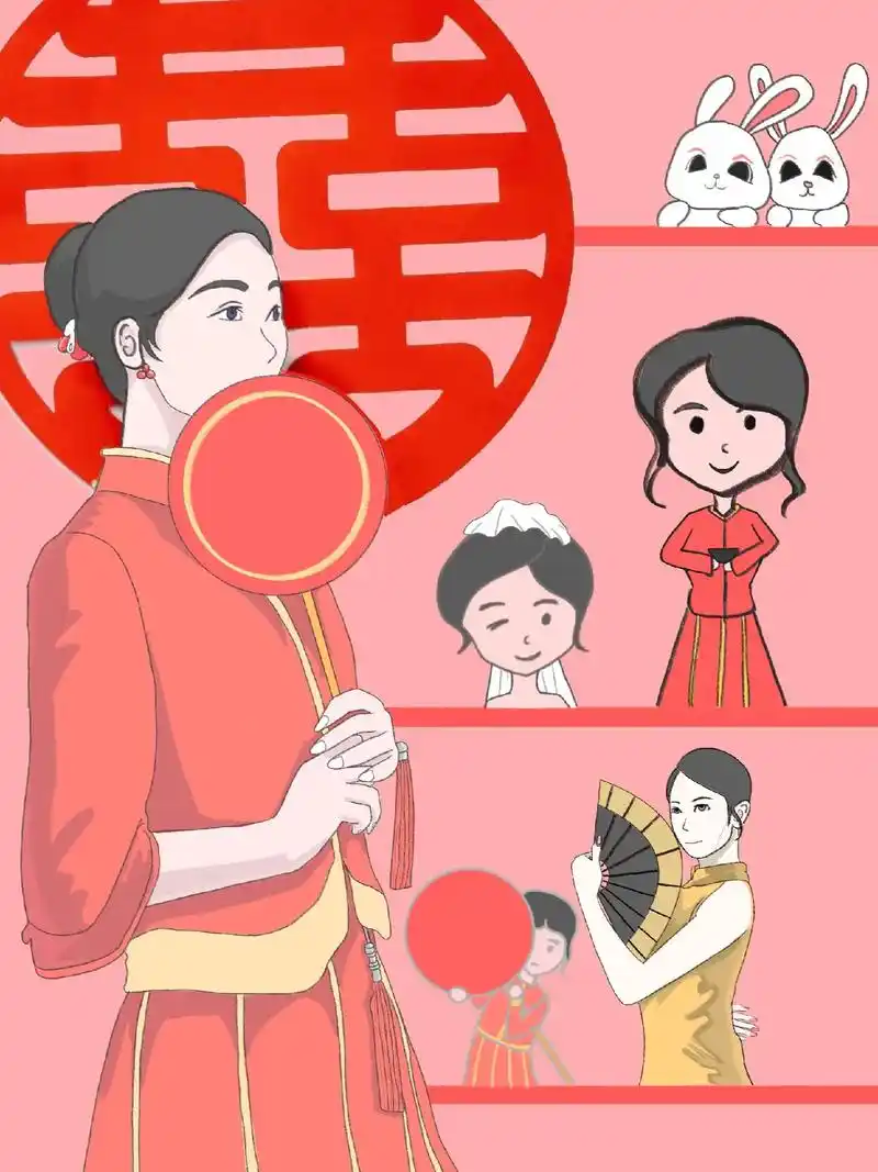 婚礼表情包设计(祝新郎新娘新婚快乐!)#表情包#表情包定制 - 抖音