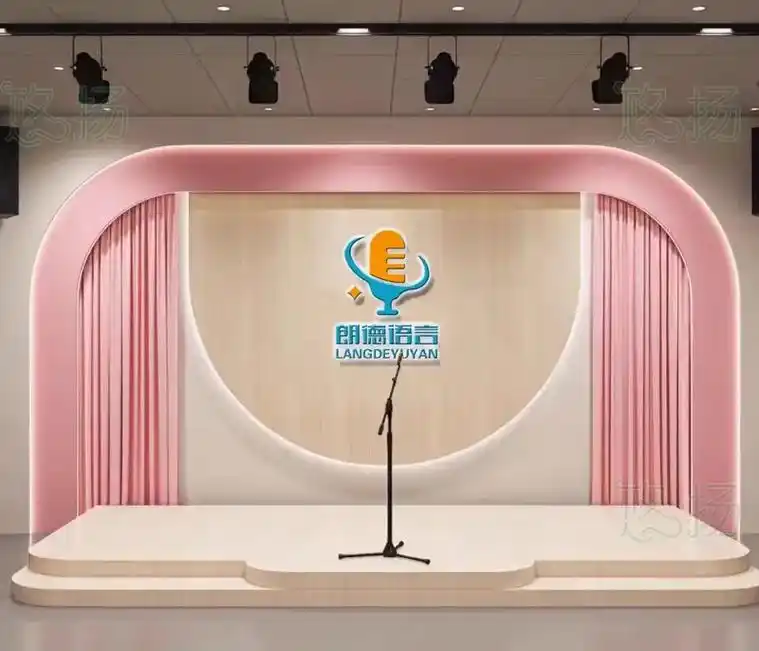 少儿口才教室背景墙,主持培训 - 抖音