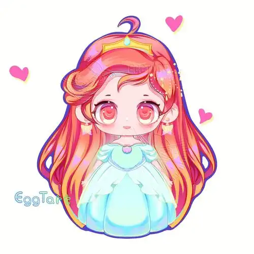 夏日滤镜#procreate  #q版人物  #迪士尼头像  #迪士尼公主头像