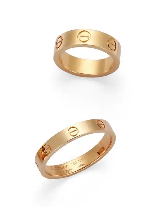 卡地亚 cartier love系列 戒指一对