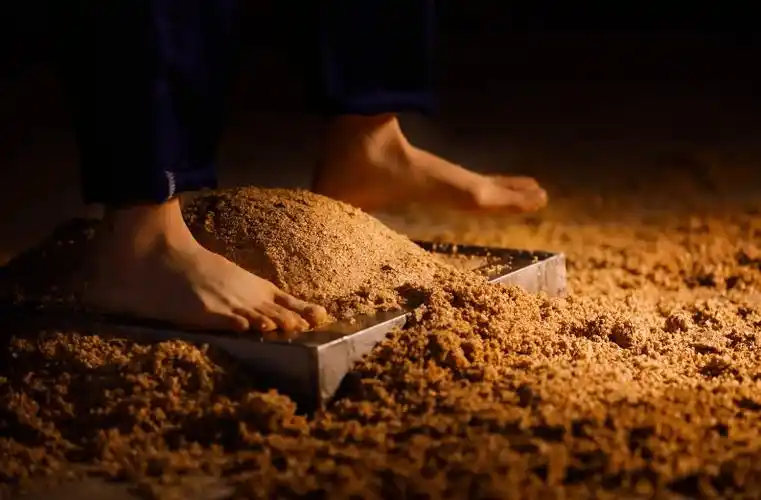 原创同样都是用脚踩为何酒让少女光脚踩曲会让酒更香