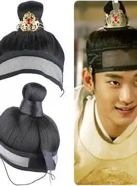古装明制男士假发套网巾抹额一体男女汉服网纱束发假头套揽收头发
