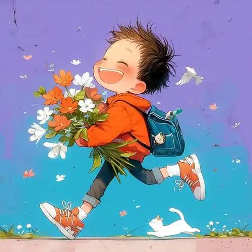 头像分享,手捧鲜花的男生头像